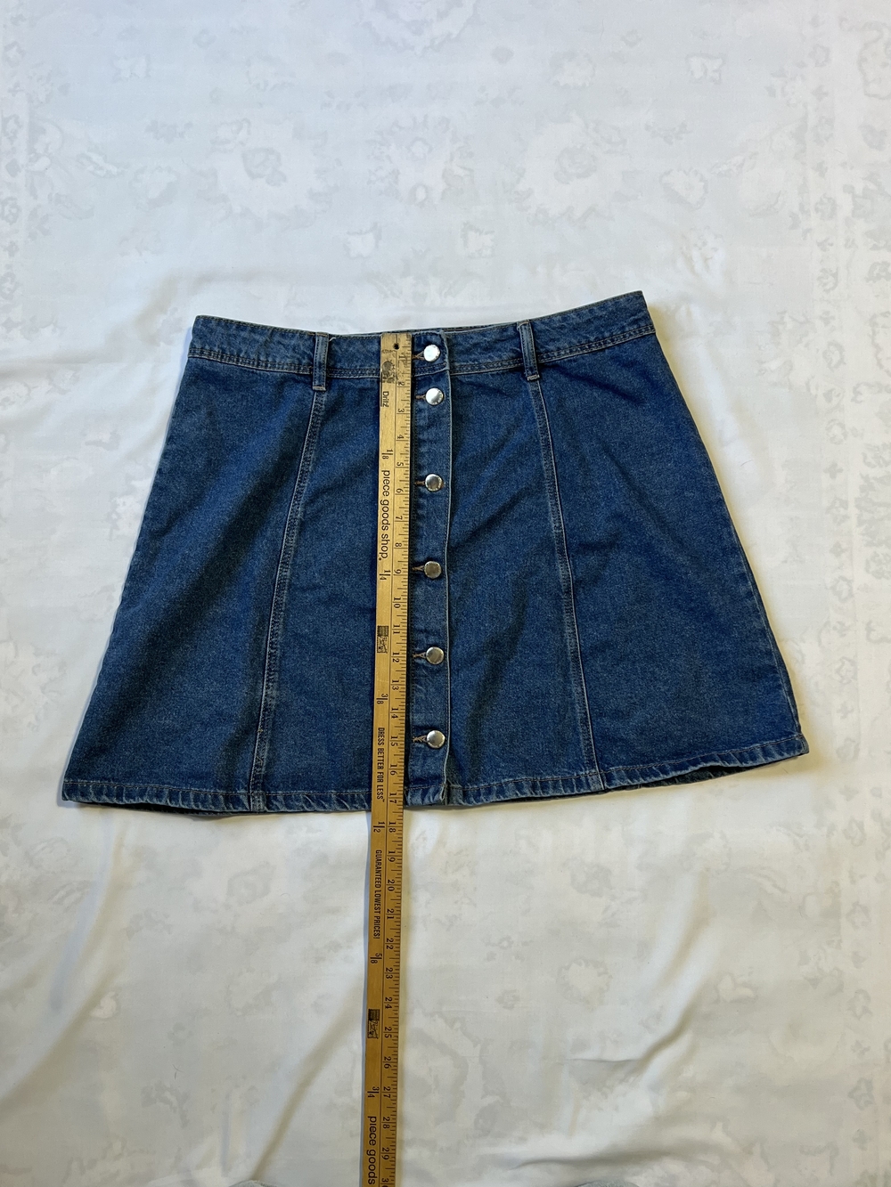 H&M Blue Button-Front A-Line Denim Skirt - Picture 5 of 5